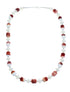Southwest Sterling Silver Mother of Pearl Oyster Shell Bead Necklace JX121462